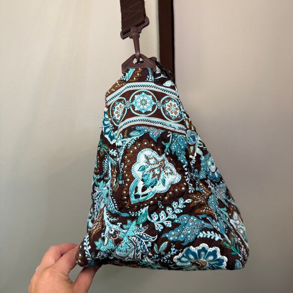 Vera Bradley Java Blue Floral Print Shoulder Weekender Duffel Bag - Picture 3 of 8